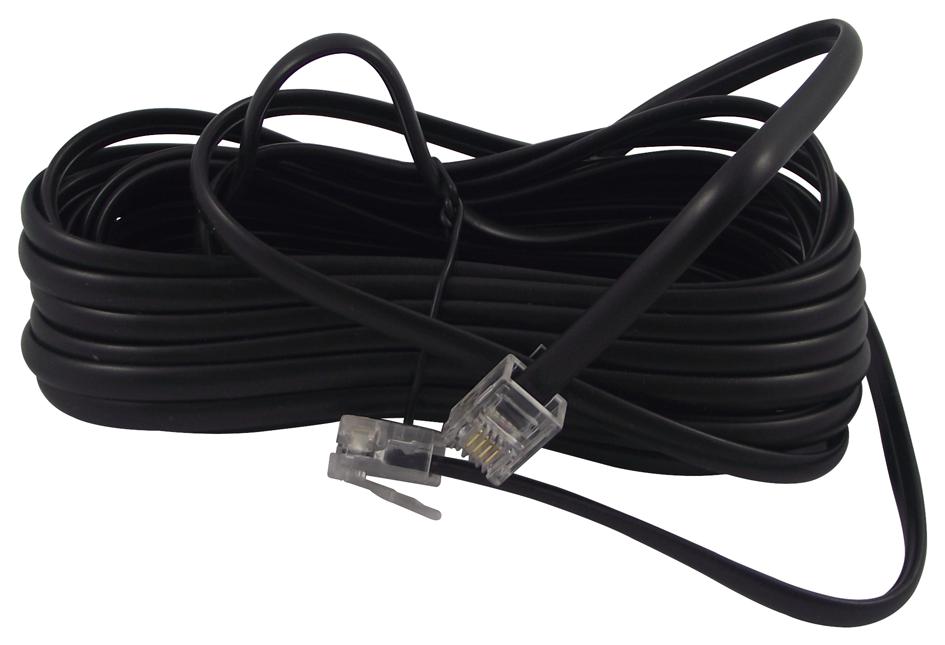 PS11458 CABLE, RJ11-RJ11 (6P4C), BLACK, 5M MULTICOMP PRO