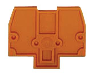 870-924 END PLATE, 2MM, ORANGE WAGO