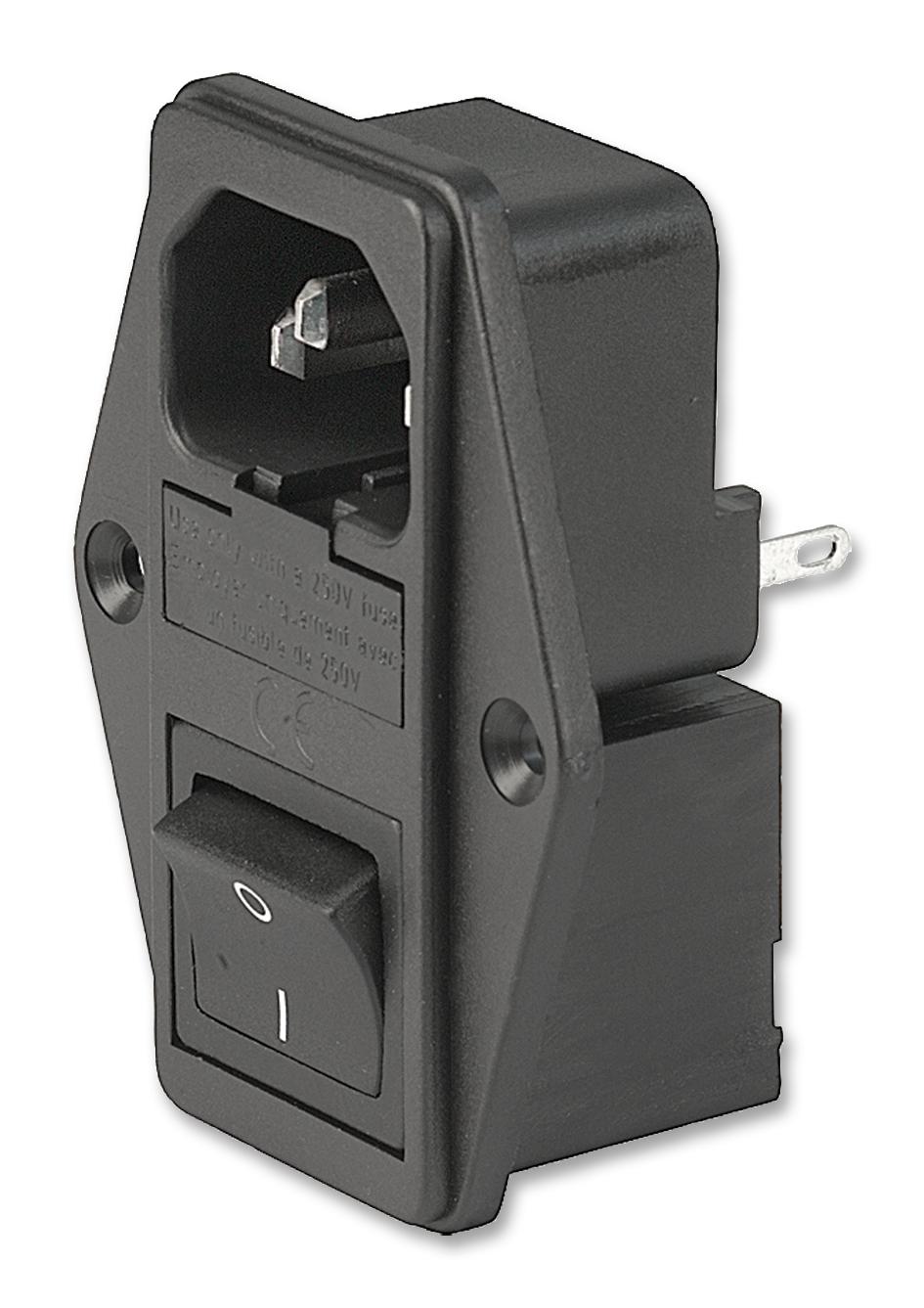 4304.6087 INLET, IEC, C14, 6765, 10A SCHURTER