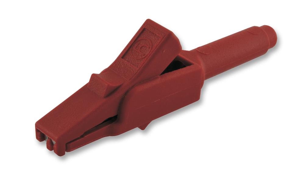 973889101 ALLIGATOR CLIP, 6MM, RED, MLB HIRSCHMANN TEST AND MEASUREMENT