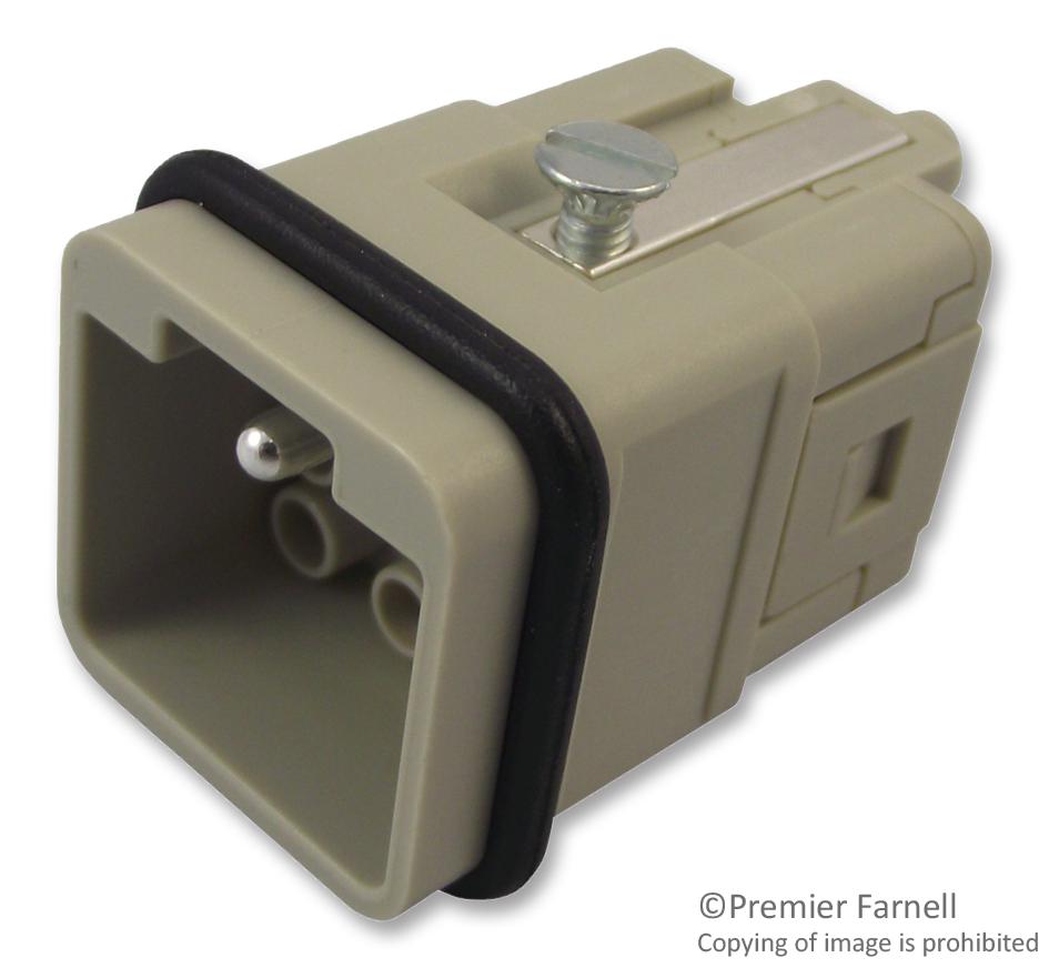 09 12 007 3001 INSERT, PLUG, 7+PE WAY, SIZE 3A, 10A HARTING