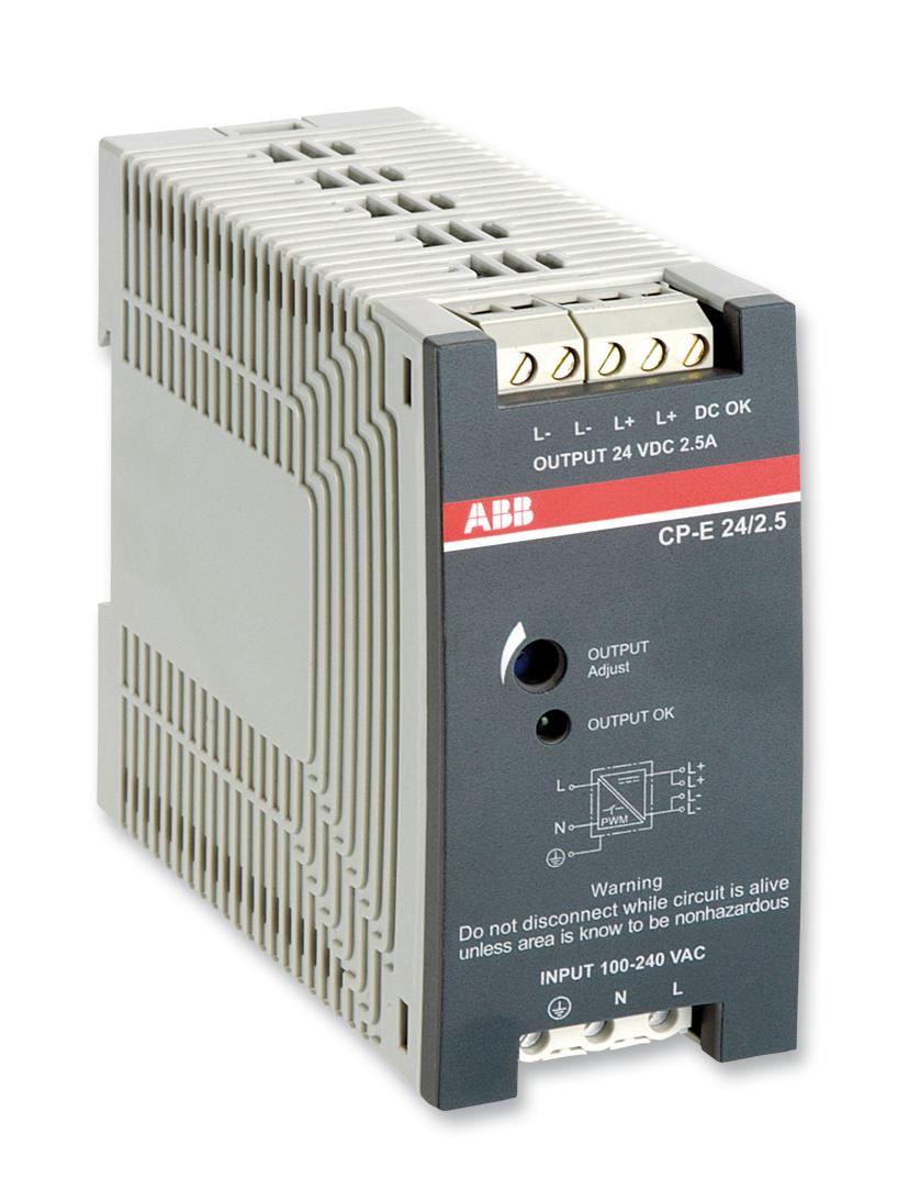1SVR427032R0000 PSU, DIN RAIL, 60W, 24V, 2.5A ABB