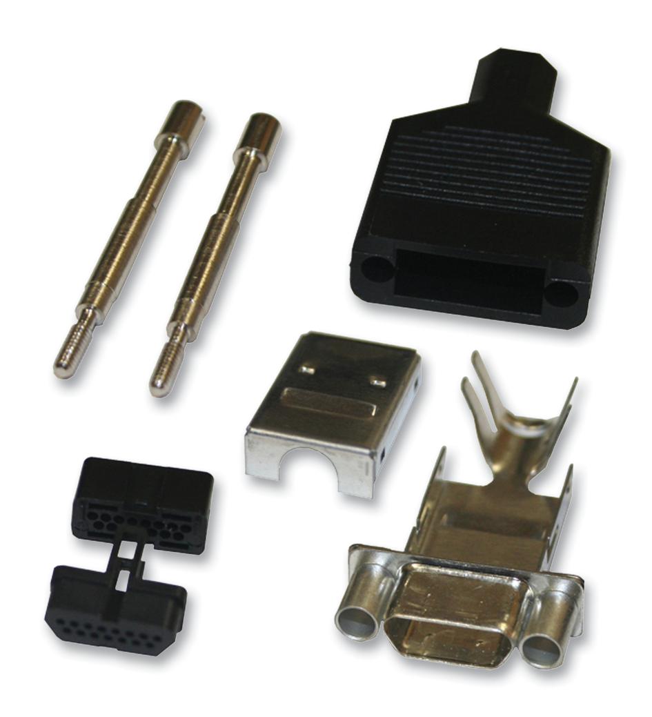 960-015-010R011 HOOD, MICRO-D, SOCKET, CRIMP, 15WAY NORCOMP