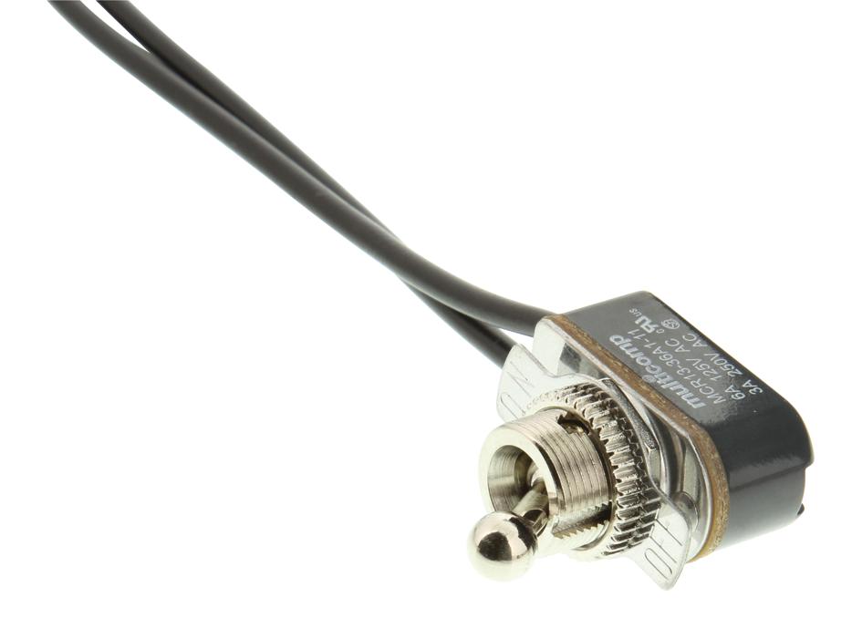 MCR13-36A1-11 SWITCH,  SPST OFF-ON, WIRE, LEVER 1 MULTICOMP