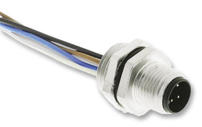 21 03 311 1402 LEAD, PANEL FEED THRU, M12 A-CODE,4P HARTING