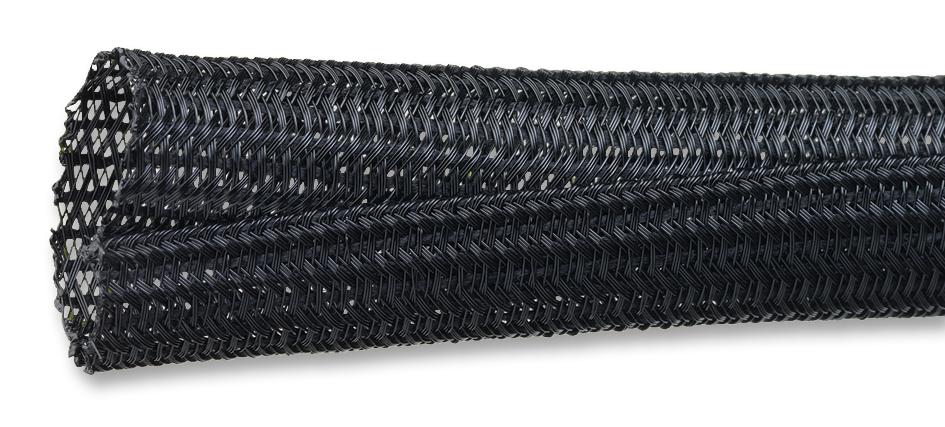 G1301IN BK007 SLEEVING, BRAID, BLK, 25.4MM, 15.24M ALPHA WIRE