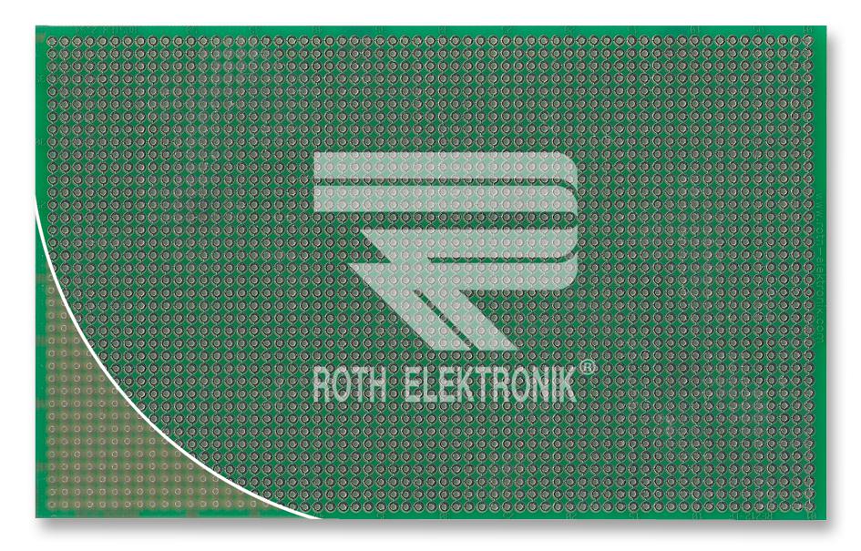 RE212-LF PROTOTYPING BOARD, DUAL INLINE, FR4 ROTH ELEKTRONIK