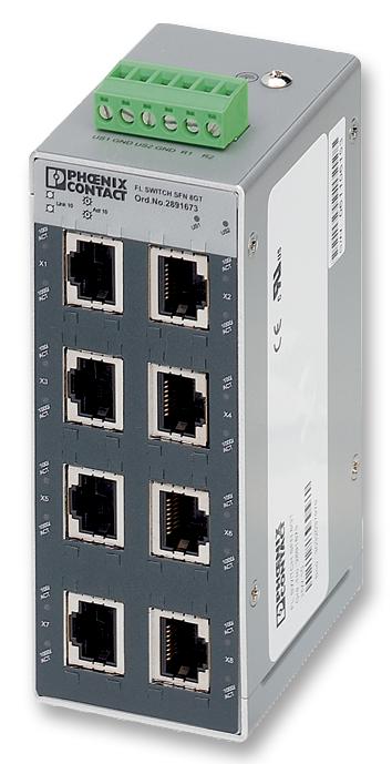 2891020 SWITCH, ETHERNET, 8 PORTS, 24V PHOENIX CONTACT