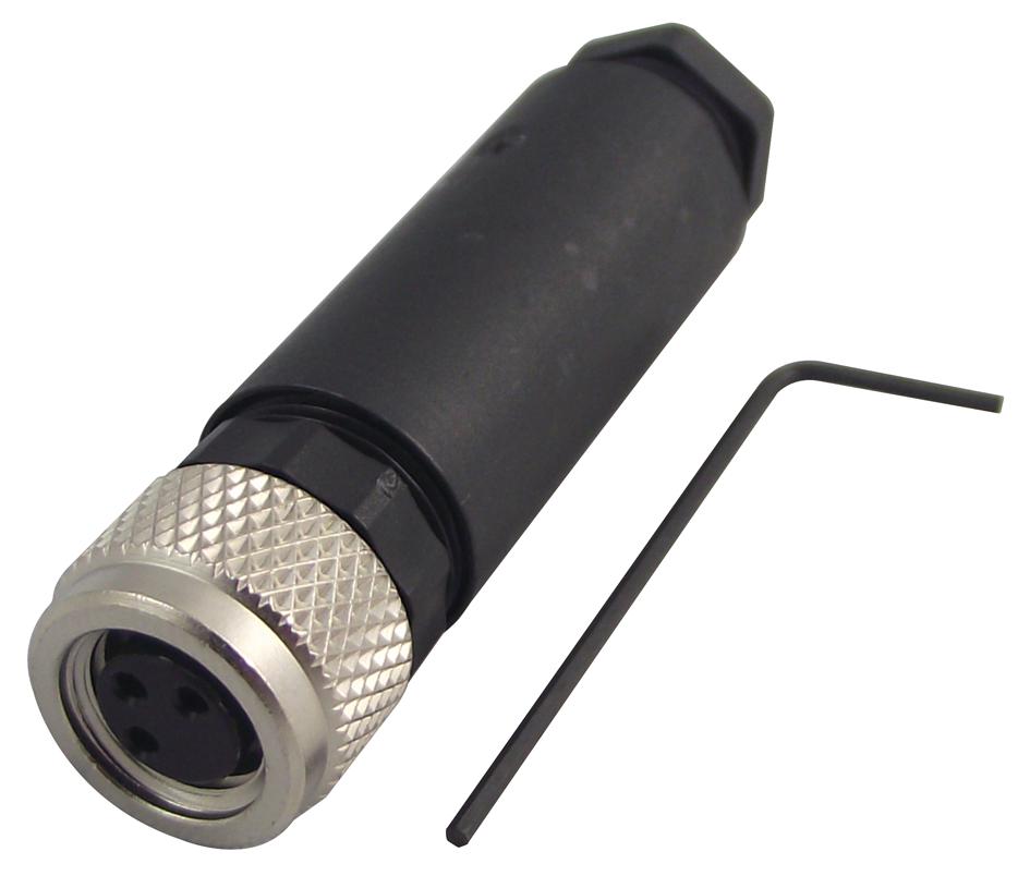 SACC-M 8FS-3CON-M-SW RECEPTACLE, M8, PLUSCON, 3 WAY PHOENIX CONTACT