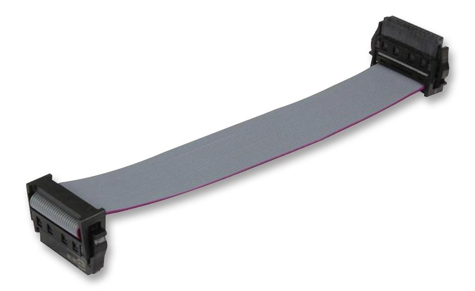 33 15 243 0200 008 RIBBON CABLE, IDC, GREY, 200MM, 26WAY HARTING