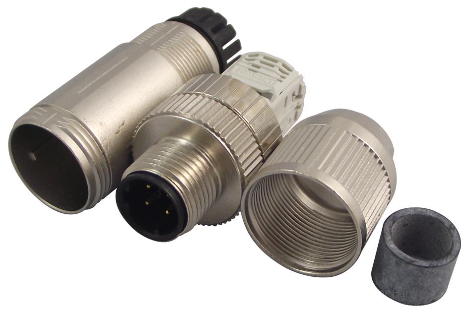 SACC-M12MSD-4Q SH PLUG, M12, PLUSCON, D CODE, 4 WAY PHOENIX CONTACT