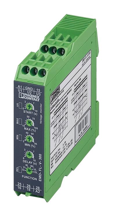 2866048 RELAY, VOLTAGE SENSING, DPDT, 300VAC PHOENIX CONTACT