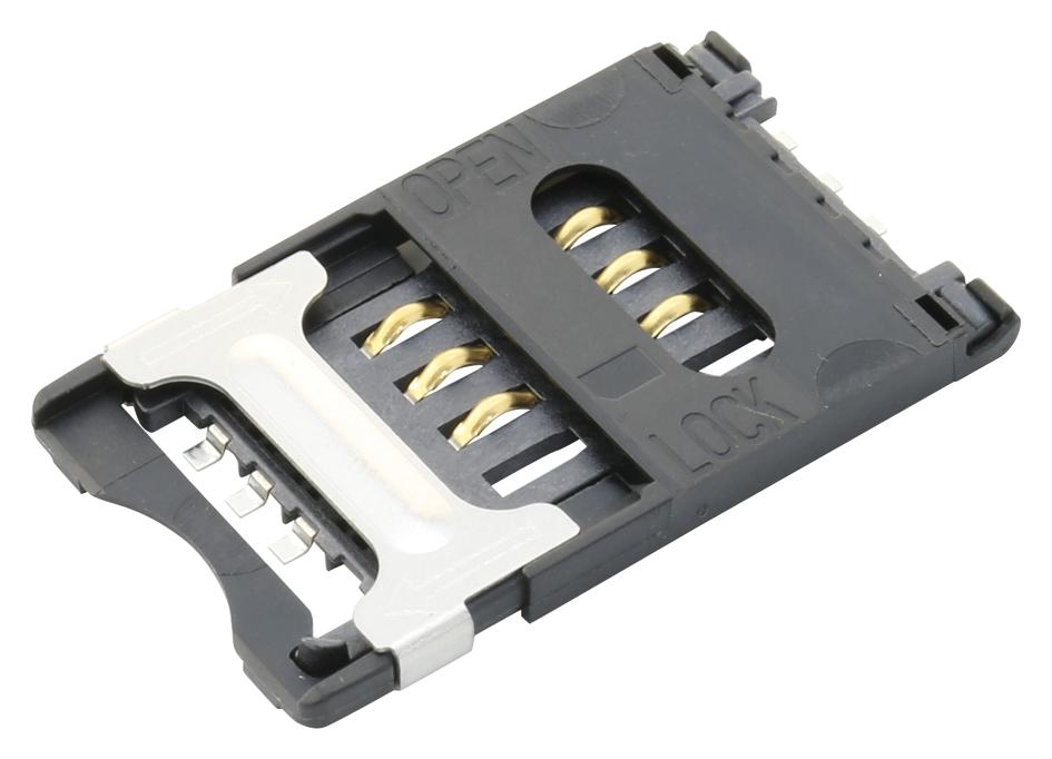 CCM03-3009 LFT R102 CONNECTOR, SIM, 6POS C&K COMPONENTS