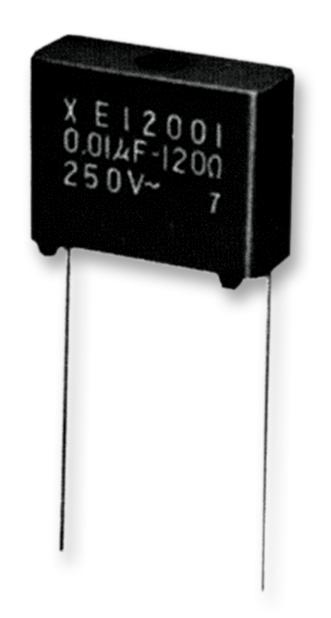 XE12001 CAP, RC NETWORK, 0.01UF, 120R, 250VAC ROXBURGH EMC