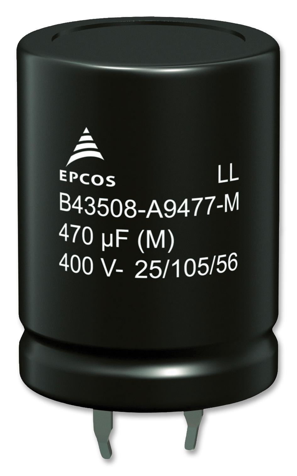 B43508F2108M000 CAP, 1000µF, 250V, ALU ELEC, SNAP-IN EPCOS
