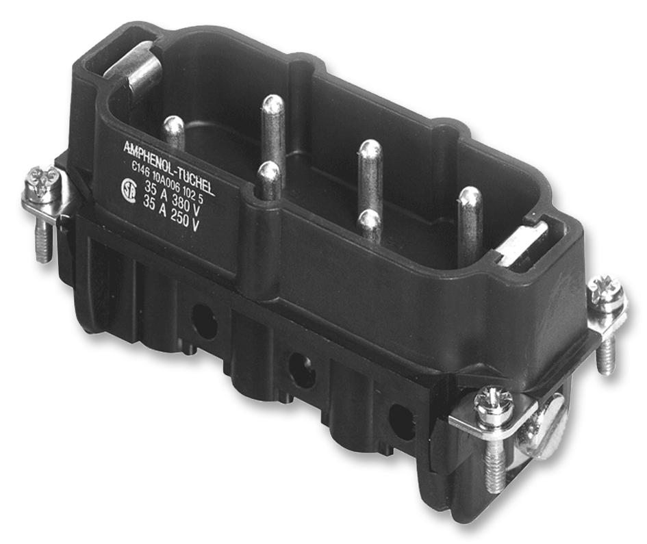 C146 10A006 102 5 INSERT, PLUG, 6+PE WAY, SCREW AMPHENOL SINE/TUCHEL