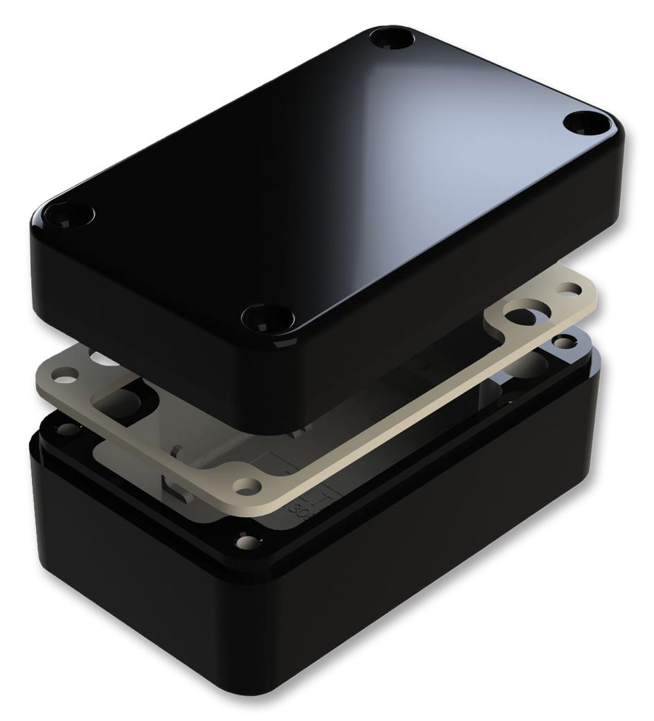 487-130806E-66 ENCLOSURE, ALU, BLK, 130X80X60MM, IP66 DELTRON ENCLOSURES