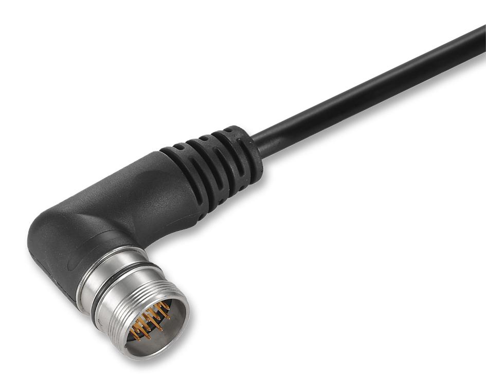 SAIS-M23-12P-AN-5.0M CONNECTOR, PLUG/ FREE END, M23, 12 WAY WEIDMULLER