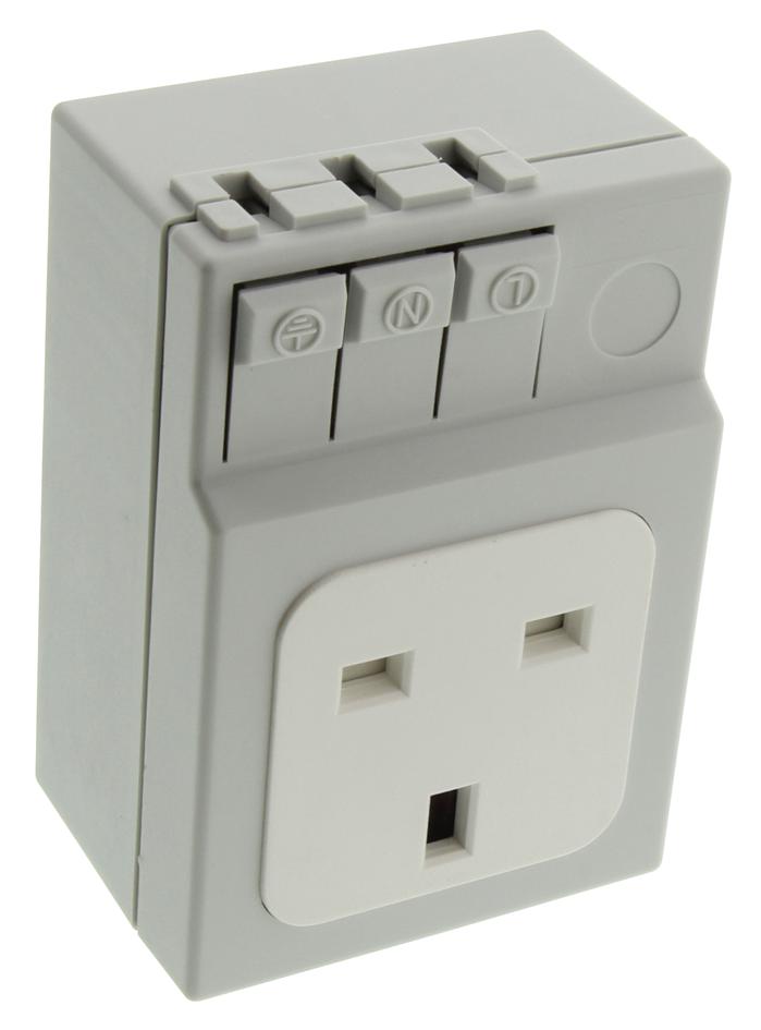 03503.0-01 SOCKET, DIN, UK, NO FUSE, FOR ENCLOSURES STEGO