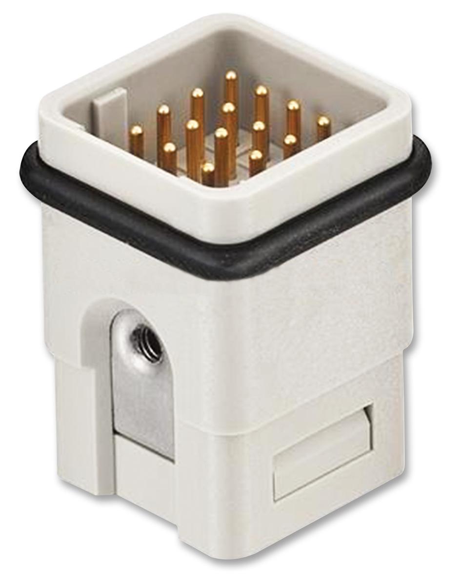 09 12 021 3001 RECTANGULAR INSERT, PLUG, 21POS, CRIMP HARTING