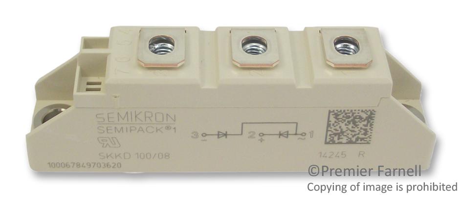 SKKD 100/08 DIODE, MODULE, 100A, 800V SEMIKRON
