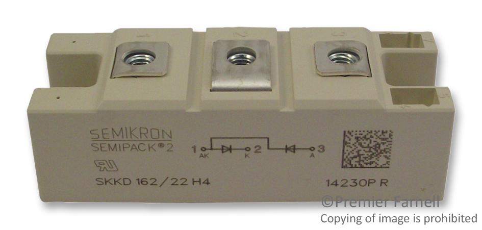 SKKD 162/22 H4 DIODE, MODULE, 195A, 2.2KV SEMIKRON