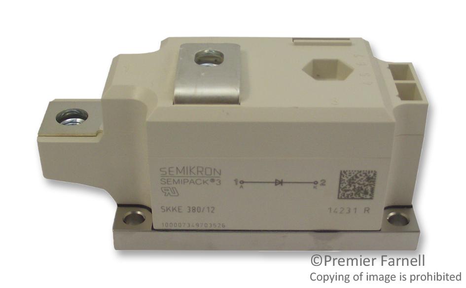 SKKE 380/12 DIODE, MODULE, 380A, 1.2KV SEMIKRON