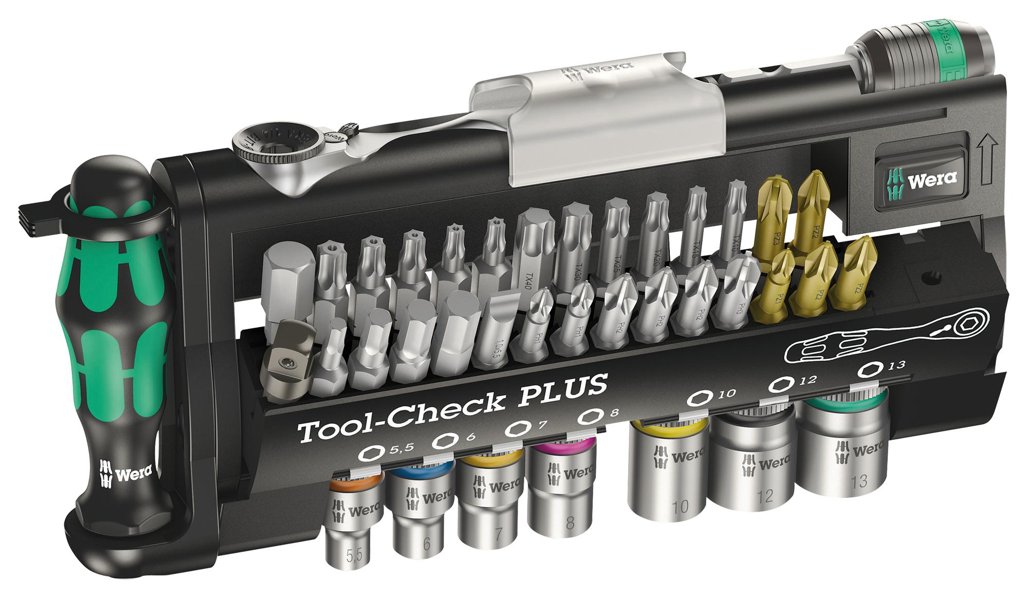 TOOL-CHECK PLUS BIT & SOCKET SET, 38PCS WERA