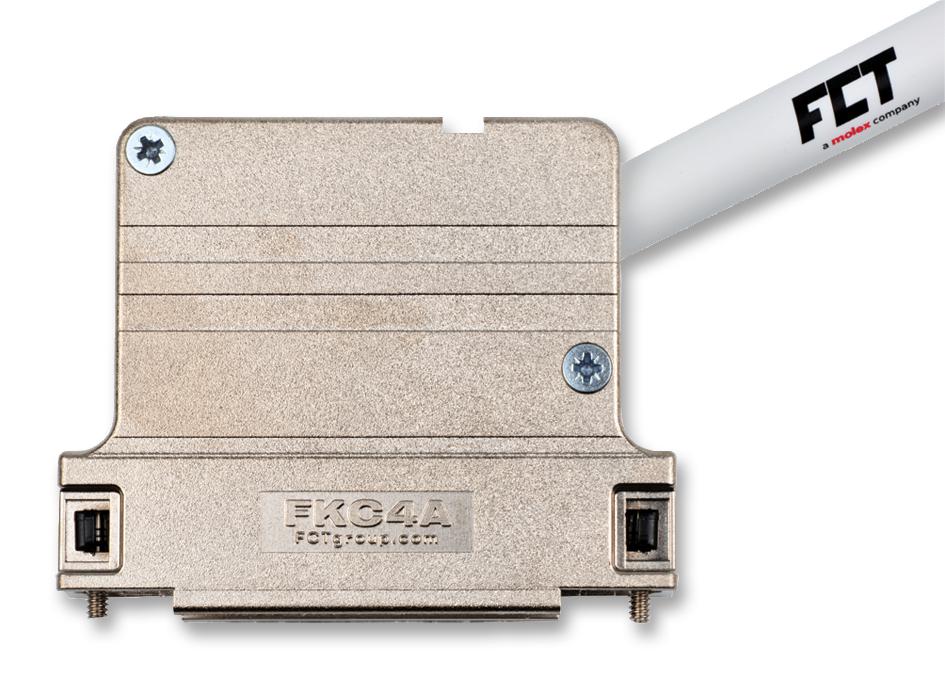 172704-0177 D-SUB BACKSHELL, DC, 70°, ABS MOLEX / FCT