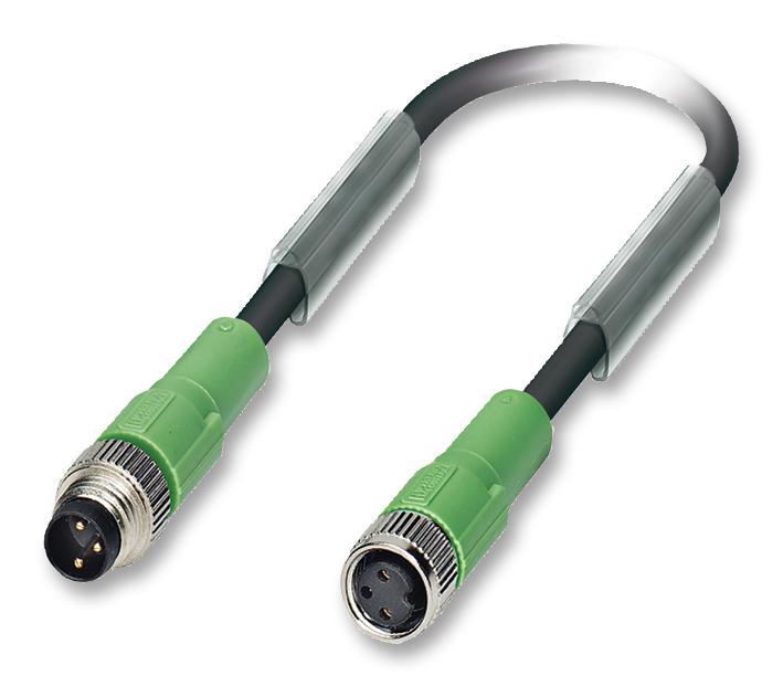 SAC-3P-M 8MS/ 0,6-PUR/M 8FS SENSOR CABLE, 3POS, M8 PLUG-SKT, 600MM PHOENIX CONTACT