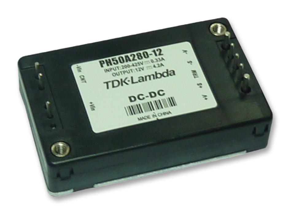 PH-50A-280-24 DC/DC CONV, 50.4W, 24V, 2.1A TDK-LAMBDA
