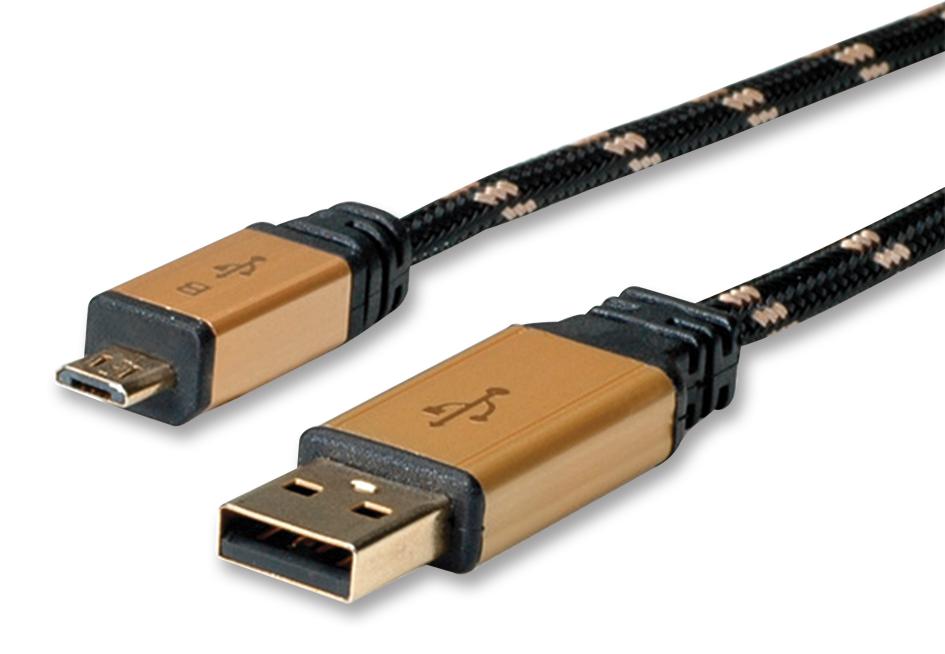 11.02.8826 COMPUTER CABLE, USB2.0, 1.8M, BLACK ROLINE