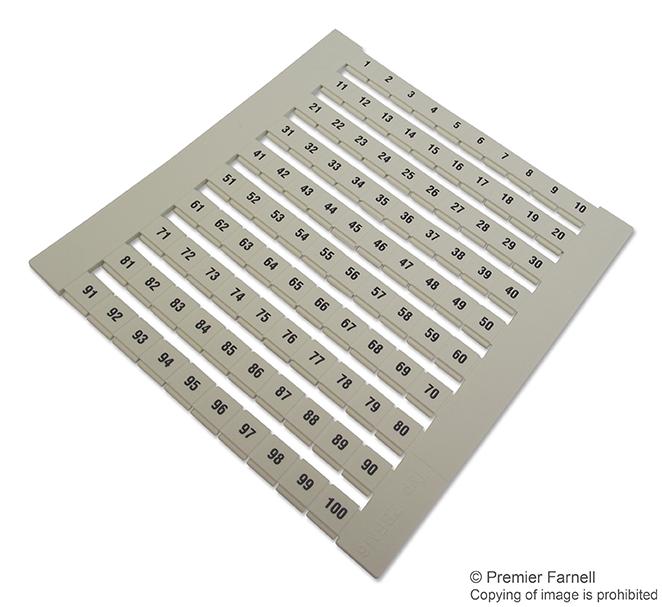 0800284 TERMINAL BLOCK MARKER, 1 TO 100 PHOENIX CONTACT