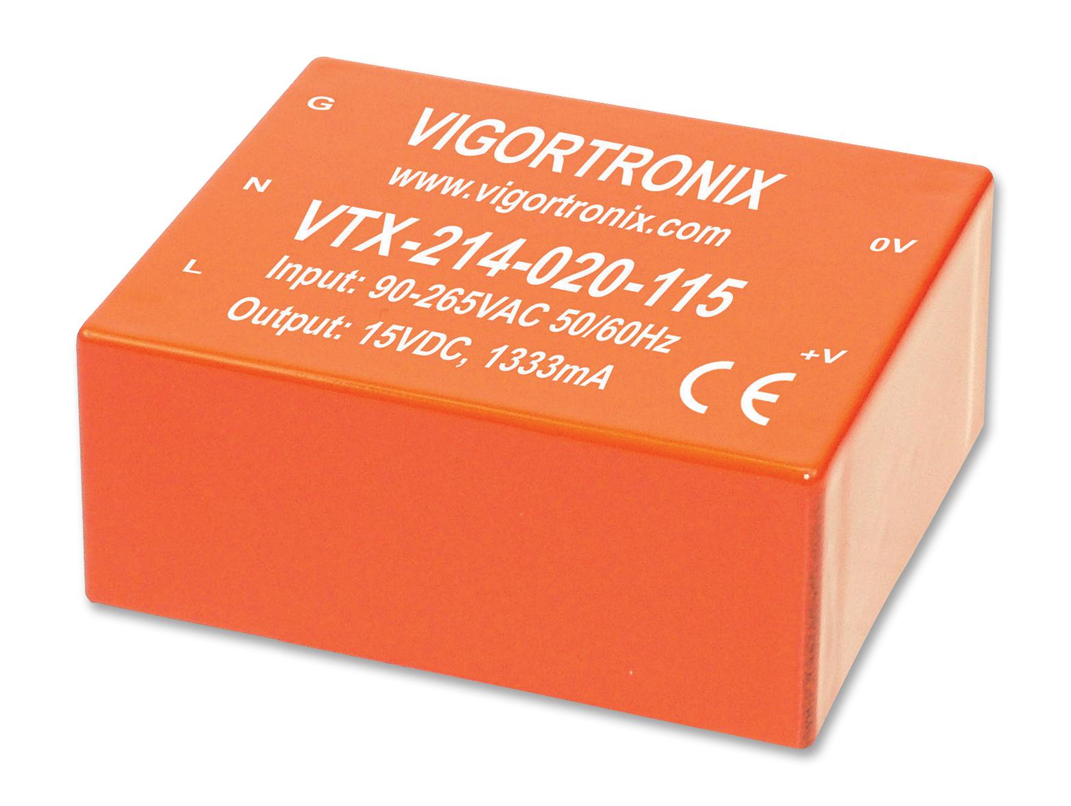 VTX-214-020-109 POWER SUPPLY, AC-DC, 9V, 2.222A VIGORTRONIX