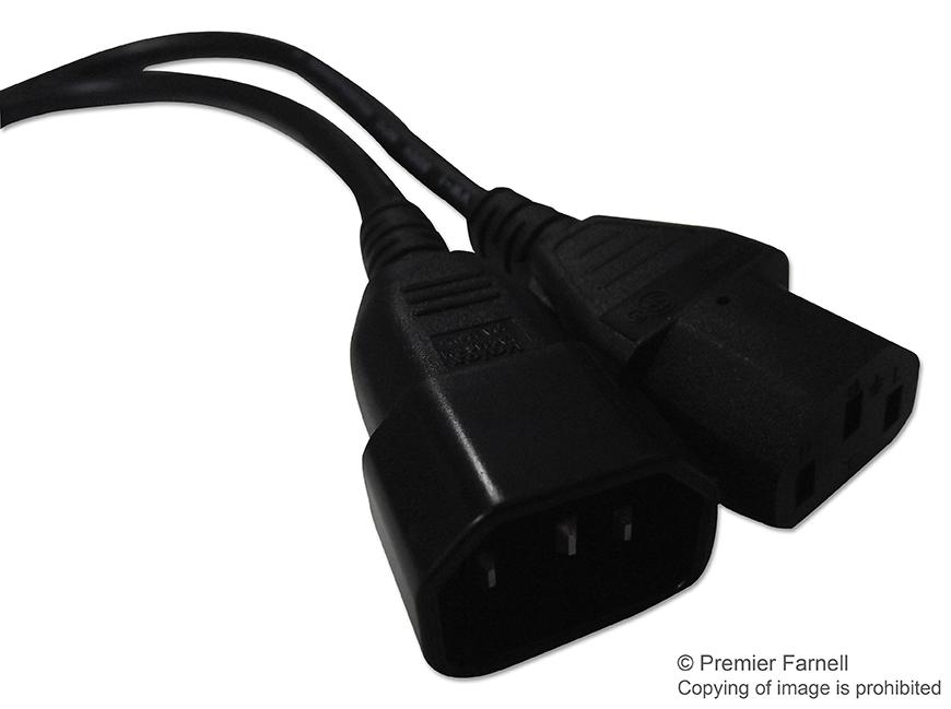 152129/1 POWER CORD, IEC C13-C14, 2M, 250VAC VOLEX