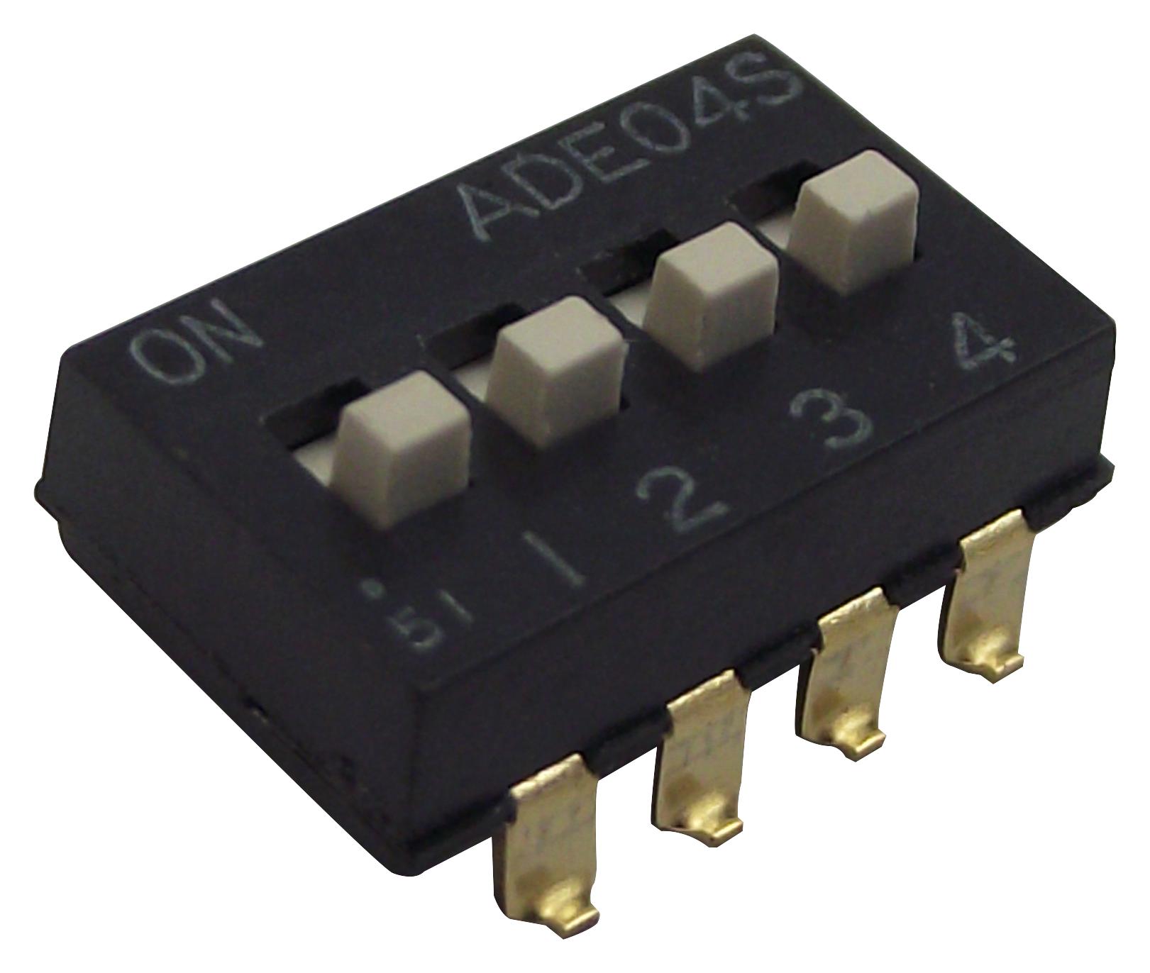 1825058-7 DIP SWITCH, 4POS, SPST, SLIDE TE CONNECTIVITY
