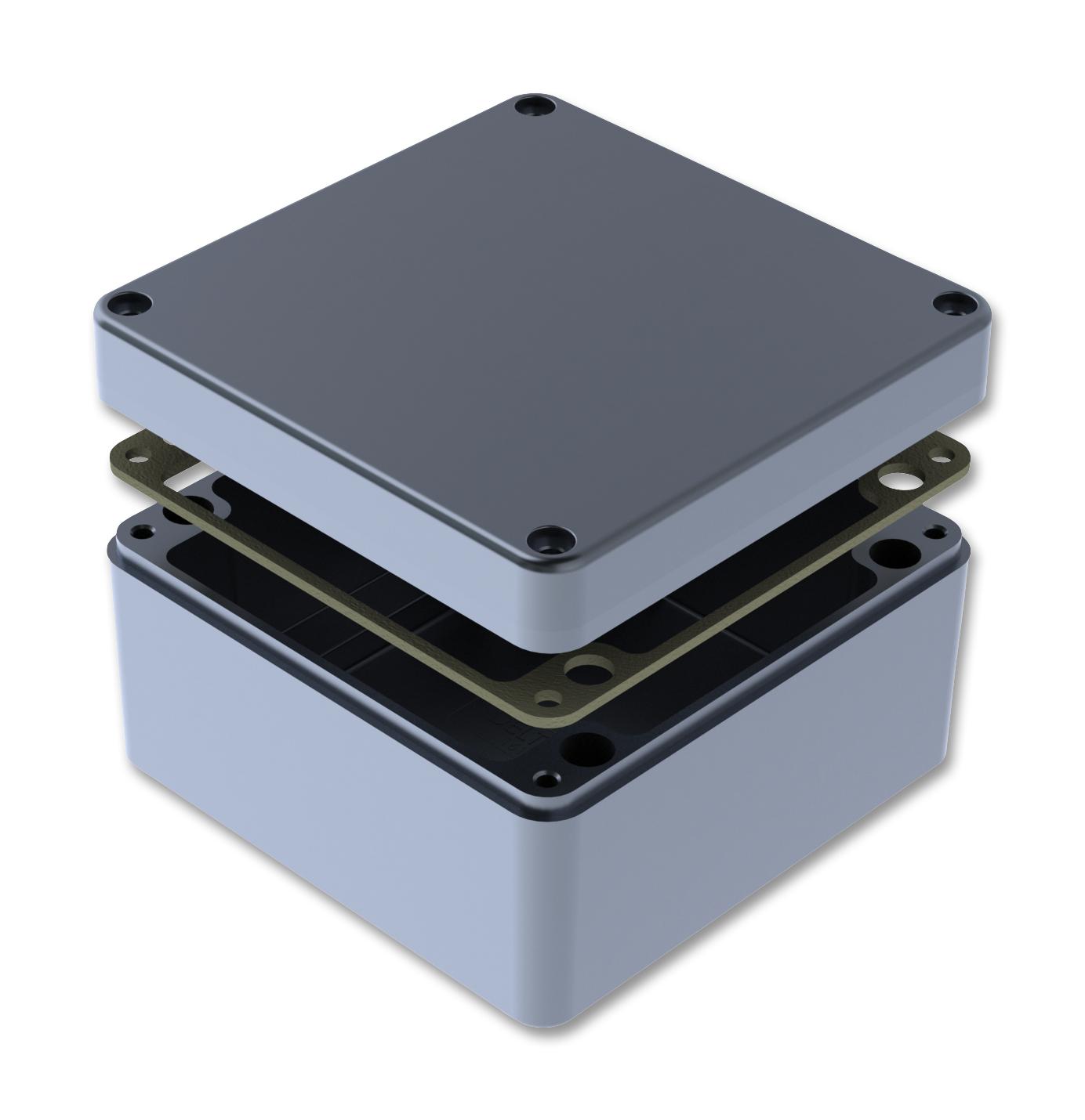 487-161609A-66 ENCLOSURE, IP66, DIECAST ALUMINIUM, GREY DELTRON ENCLOSURES