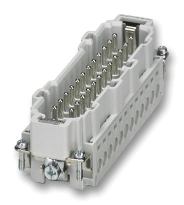 HC-B 24-I-UT-M RECTANGULAR MALE INSERT, 24POS, SCREW PHOENIX CONTACT