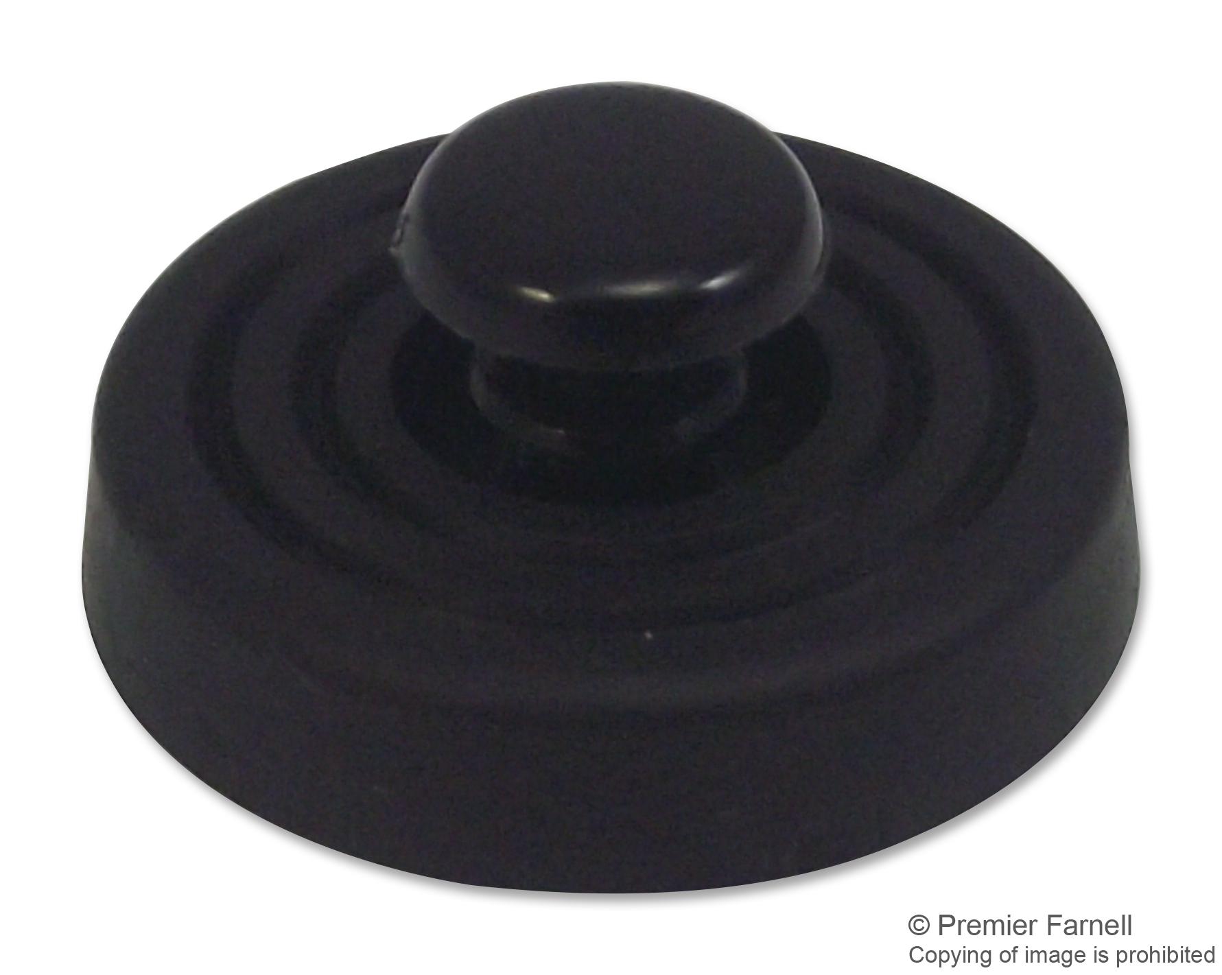 TRFF-005P4X5 FEET, RIVET, THERMOPLAST, BLACK, 4.2MM TR FASTENINGS