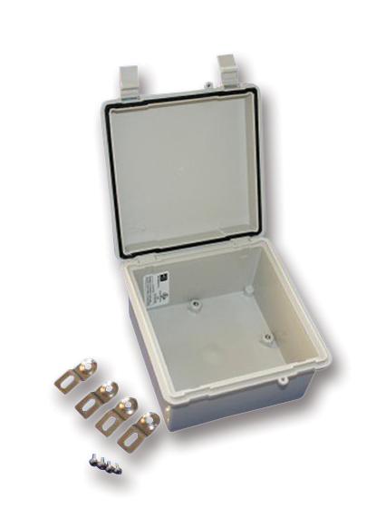 NBF32010 ENCLOSURE, WALL MNT, HINGED DOOR, ABS BUD INDUSTRIES