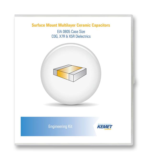 CER ENG KIT 30 MLCC CAPACITOR KIT, 0805, C0G/X5R/X7R KEMET