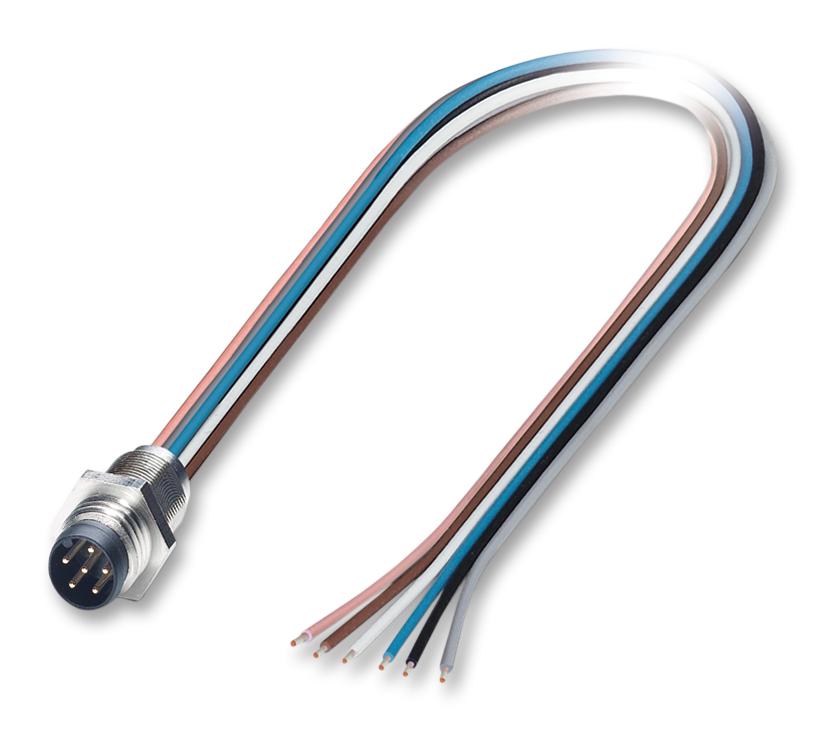SACC-E-M 8MS-6CON-M 8/0,5 SENSOR CORD, 6P, M8 PLUG-FREE END, 0.5M PHOENIX CONTACT
