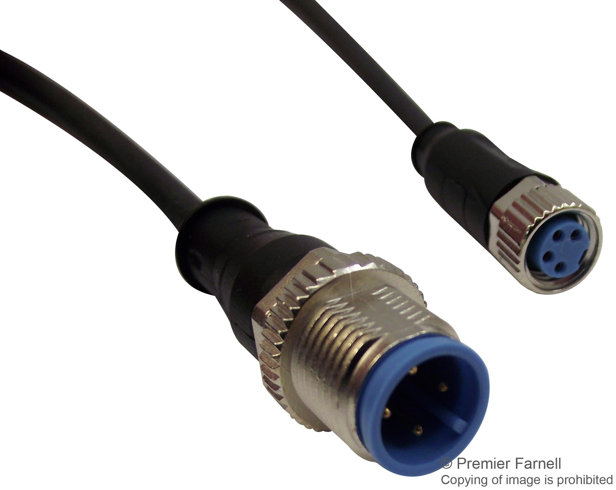 2273111-4 SENSOR CORD, 4P, M8 RCPT- M12 PLUG, 1.5M TE CONNECTIVITY