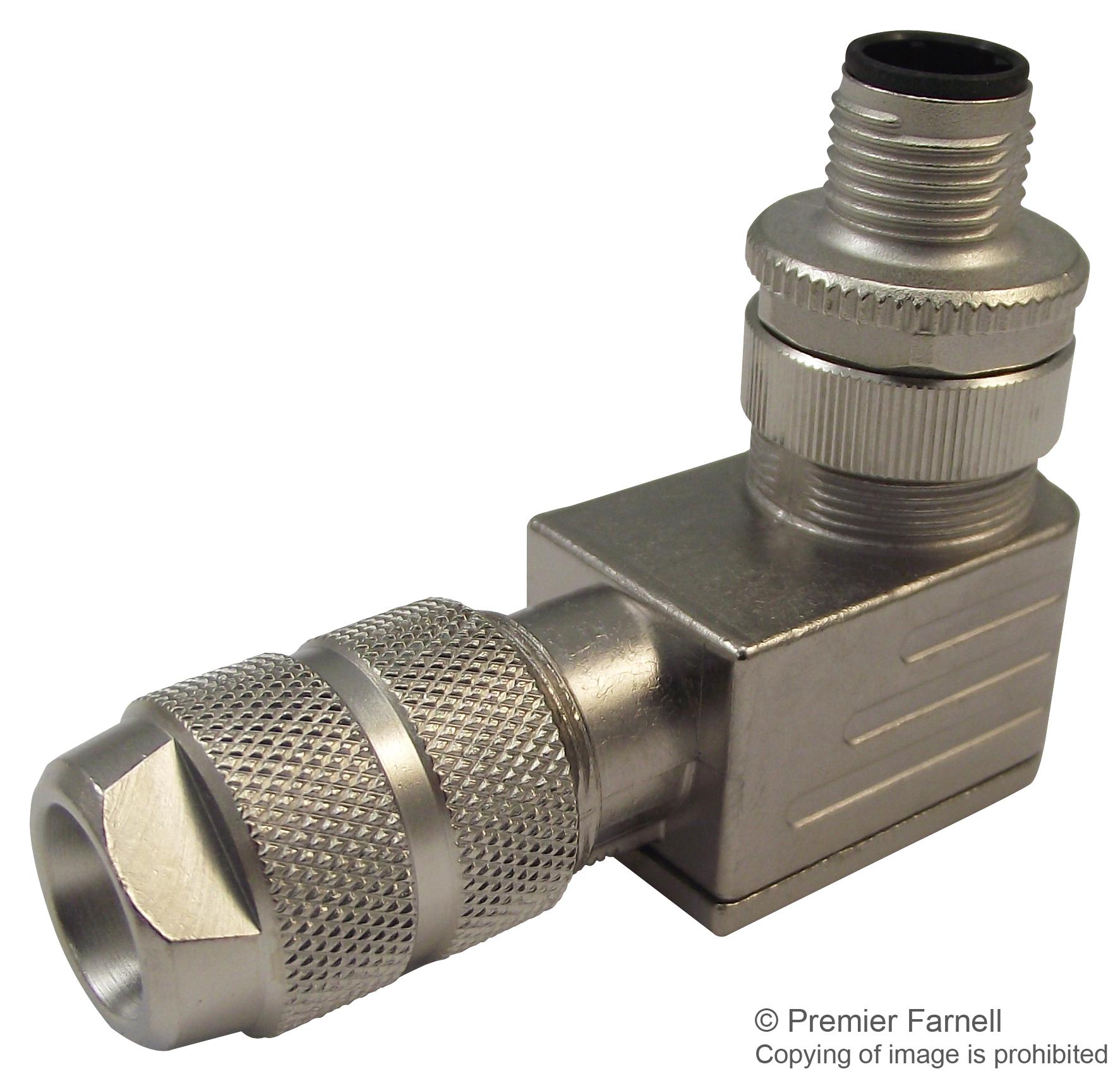 T4113401051-000 SENSOR CONNECTOR, M12, PLUG, 5POS TE CONNECTIVITY