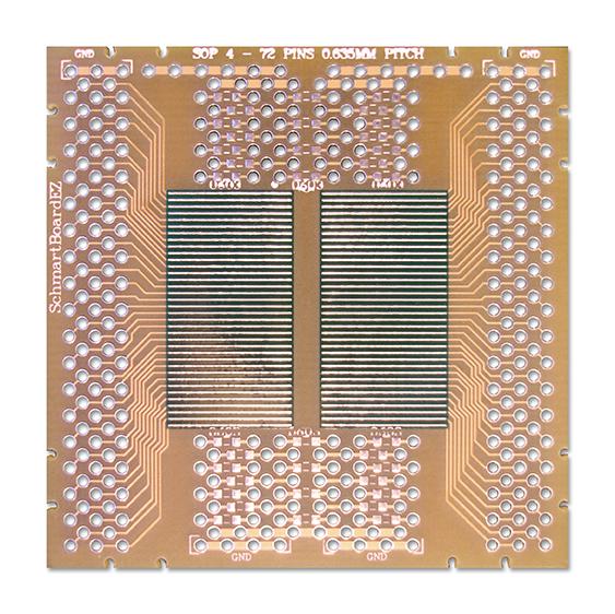 202-0006-01 IC ADAPTOR, SMD/THD, 50.8MM X 50.8MM SCHMARTBOARD