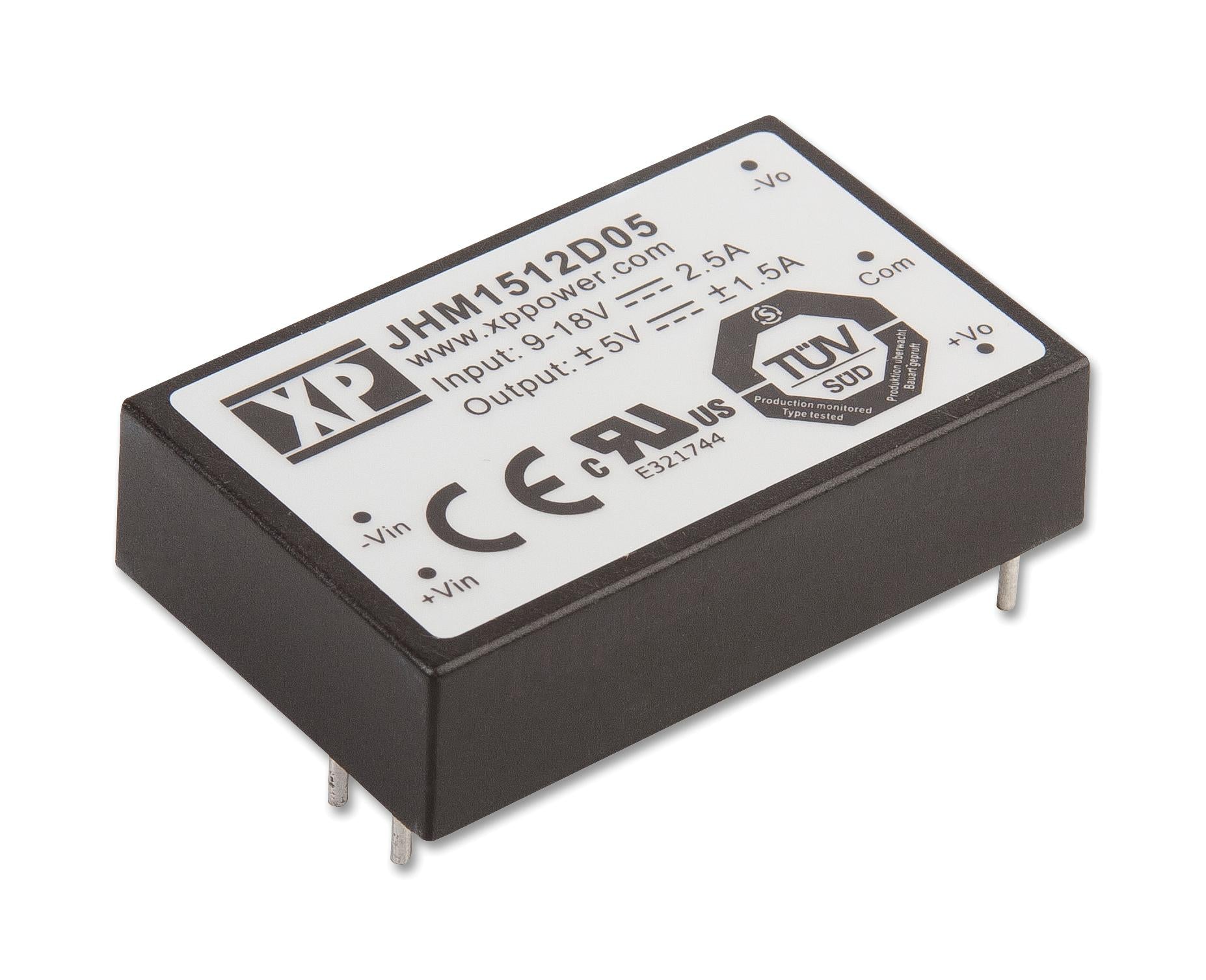 JHM1524D15 DC-DC CONV, MEDICAL, 2 O/P, 15W, DIP XP POWER