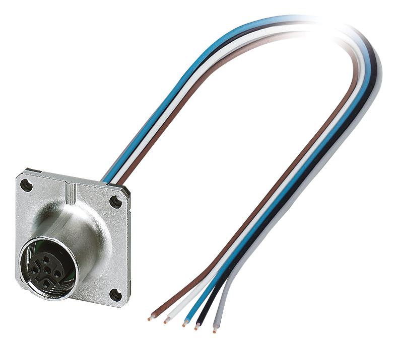 SACC-SQ-M12FSB-5CON-25F/0,5 SENSOR CORD, 5P, M12 RCPT-FREE END, 0.5M PHOENIX CONTACT