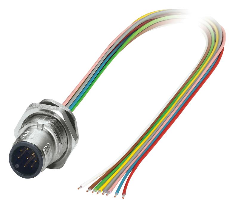 SACC-DSI-M12MS-8CON-M16/0,5 SENSOR CORD, 8P, M12 PLUG-FREE END, 0.5M PHOENIX CONTACT
