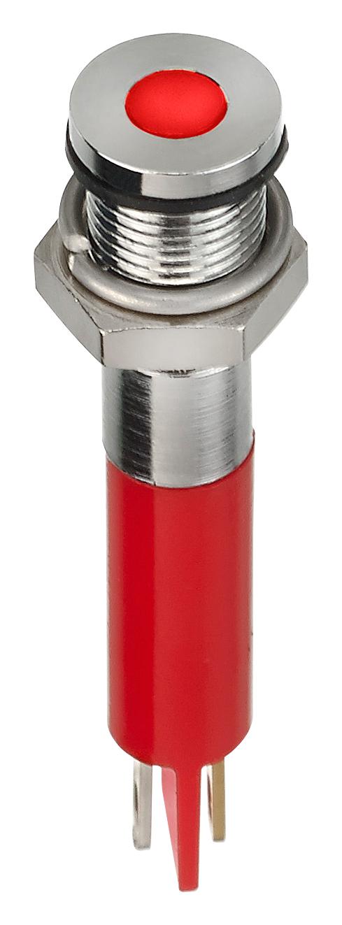 Q6F1CXXR24E LED INDICATOR, PANEL, 6MM, RED, 24VDC APEM