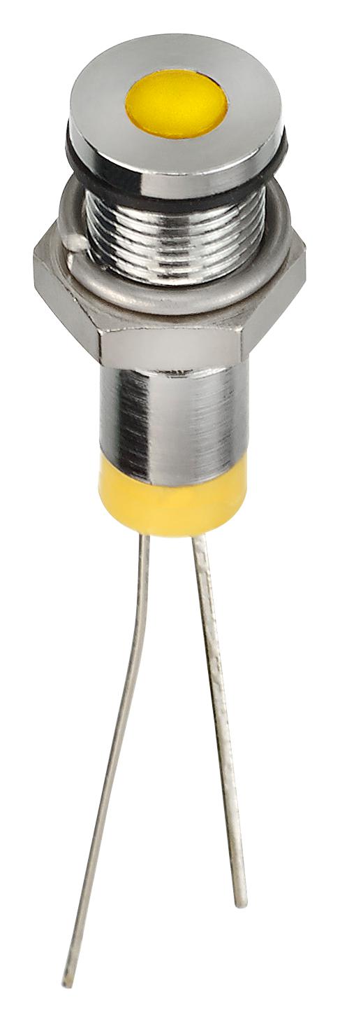 Q6F6CXXY02E LED INDICATOR, PANEL, 6MM, YELLOW, 2VDC APEM